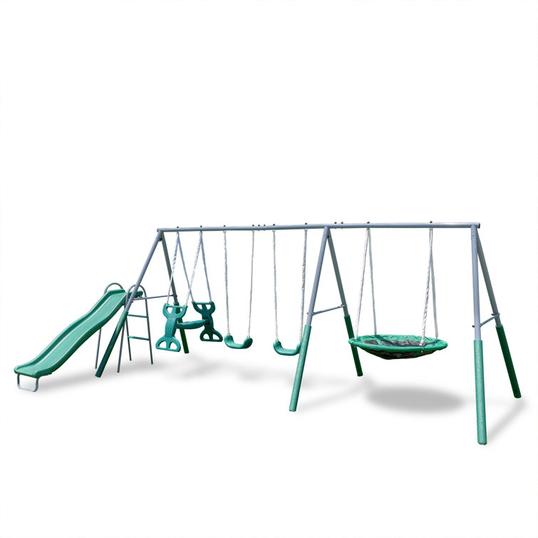 The Swing Company Rochester Metal Swing Set Wayfair